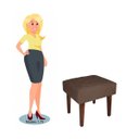 Ver imagem 2 de Puff Decorativo Lisa Suede Cappuccino - Dominic Decor