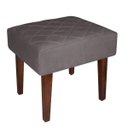 Ver imagem 1 de Puff Decorativo Lisa Suede Cinza - Dominic Decor