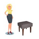Ver imagem 2 de Puff Decorativo Lisa Suede Cinza - Dominic Decor