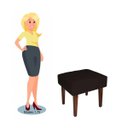 Ver imagem 2 de Puff Decorativo Lisa Suede Marrom - Dominic Decor
