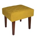 Ver imagem 1 de Puff Decorativo Lisa Suede Mostarda - Dominic Decor