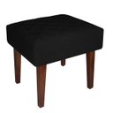 Ver imagem 1 de Puff Decorativo Lisa Suede Preto - Dominic Decor
