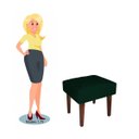 Ver imagem 2 de Puff Decorativo Lisa Suede Verde - Dominic Decor