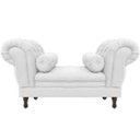 Ver imagem 2 de Recamier Grécia 1,40M Suede Branco - Dominic Decor