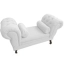 Ver imagem 1 de Recamier Grécia 1,40M Suede Branco - Dominic Decor