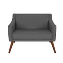 Ver imagem 1 de Namoradeira Gabriela Suede Cinza - Dominic Decor