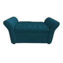 Ver imagem 3 de Recamier Bau Egeo 120x Suede Azul Royal - Dominic Decor