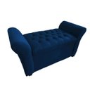 Ver imagem 1 de Recamier Bau Egeo 120x Suede Azul Marinho - Dominic Decor