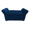 Ver imagem 3 de Recamier Bau Egeo 120x Suede Azul Marinho - Dominic Decor