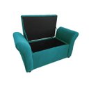 Ver imagem 2 de Recamier Bau Egeo 120x Suede Azul Turquesa - Dominic Decor