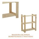 Ver imagem 7 de Sapateira para Hall de Entrada em Madeira de Pinus com 3 Prateleiras Multiuso