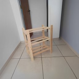Sapateira para Hall de Entrada em Madeira de Pinus com 3 Prateleiras Multiuso - 3