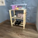 Ver imagem 3 de Sapateira para Hall de Entrada em Madeira de Pinus com 3 Prateleiras Multiuso