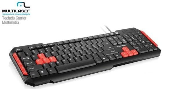 Teclado Multimidia Gamer Red Keys Usb Tc160 - 1
