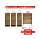 Ver imagem 4 de Guarda Roupa Casal Safira Linear 9 Portas 7 Gavetas MDF Cumaru-Fendi