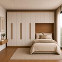 Ver imagem 1 de Guarda Roupa Casal Safira Linear 9 Portas 7 Gavetas MDF Cumaru-Fendi