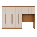 Ver imagem 5 de Guarda Roupa Casal Safira Linear 9 Portas 7 Gavetas MDF Cumaru-Fendi