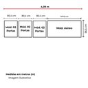 Ver imagem 3 de Guarda Roupa Casal Safira Linear 9 Portas 7 Gavetas MDF Cumaru-Fendi