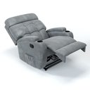 Ver imagem 6 de Poltrona do Papai Reclinável em Suede Cor Cinza Manual com Massagem- Modelo Florença