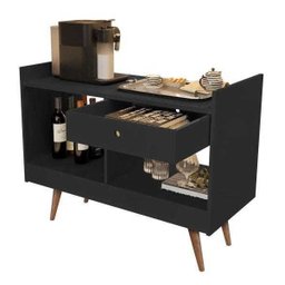 Aparador Buffet Bar Retrô 4064 Preto - Jb Bechara - 1 Aparador Buffet Bar Retrô 4064 Preto - Jb Bechara - 1