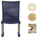 Ver imagem 3 de 5 Cadeiras de Jantar Cannes de Alumínio com Pintura Fendi e Trama Tela de Corda Náutica