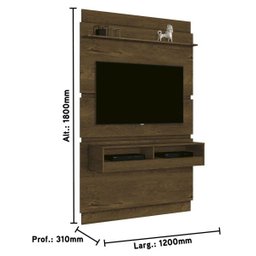Painel para TV até 47 Polegadas Torino Nogal Acetinado - EDN Móveis - 5