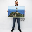 Ver imagem 3 de Quadro Decorativo em Canvas Paisagem Rio de Janeiro Cristo Redentor TaColado Moldura Madeira 90 x 60