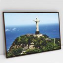 Ver imagem 2 de Quadro Decorativo em Canvas Paisagem Rio de Janeiro Cristo Redentor TaColado Moldura Madeira 90 x 60