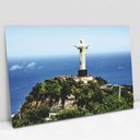 Ver imagem 1 de Quadro Decorativo em Canvas Paisagem Rio de Janeiro Cristo Redentor TaColado Moldura Madeira 90 x 60