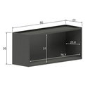 Ver imagem 4 de Armário Aéreo Cozinha Modulado Estilo 7004 C/ 2 Portas Cinza/grafite - Bertolini