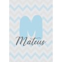 Ver imagem 3 de Kit Três Quadros Sonhe Alto, Urso, Nome, Estrelas e Santo Anjo Azul e Cinza