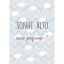 Ver imagem 2 de Kit Três Quadros Sonhe Alto, Nome, Estrelas e Santo Anjo Azul e Cinza