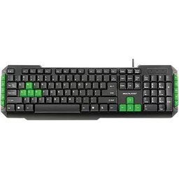 Teclado Multimidia Gamer Teclas Verdes USB Multilaser TC201 - 1