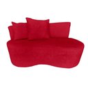 Ver imagem 3 de Namoradeira Sofá 2 Lugares Yara Orgânica Veludo Vermelho