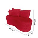 Ver mais imagens de Namoradeira Sofá 2 Lugares Yara Orgânica Veludo Vermelho