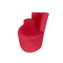 Ver imagem 5 de Namoradeira Sofá 2 Lugares Yara Orgânica Veludo Vermelho