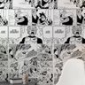 Papel de Parede Adesivo HQ Quadrinhos Dragon Ball Super Preto e Branco Rolo de 3 Metros, Para Quarto - 5