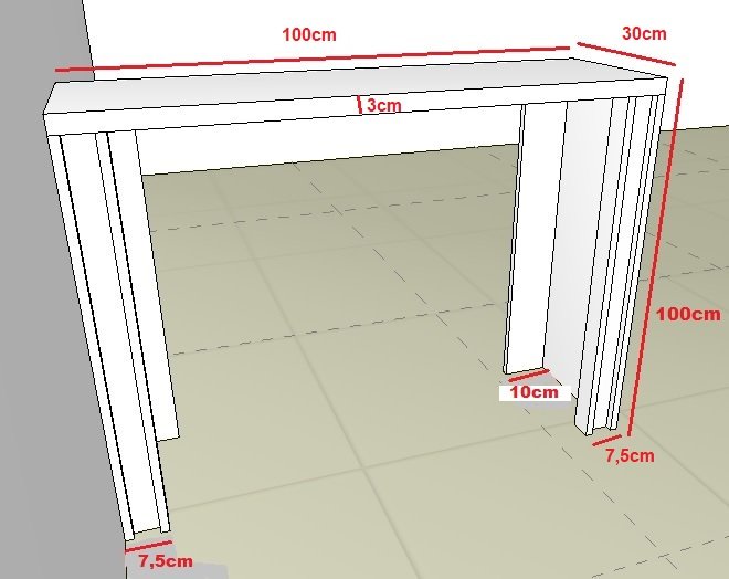 Bancada alta mesa para cozinha sala divisor de ambientes aparador decoração - 4