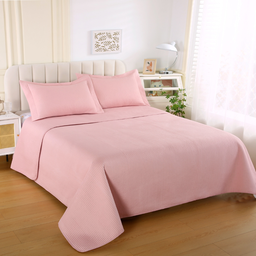 Colcha de Solteiro Lisa 2 Peças Sonhare 1,60 X 2,40 M - Rosa Cristal - 1
