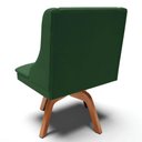Ver imagem 7 de Kit 4 Cadeiras Estofadas Base Giratória de Madeira Lia Veludo Verde Esmeralda - Ibiza