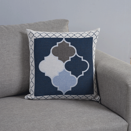 Capa para Almofada Grécia 1 Peça 45cm X 45cm 60% Algodão / 40% Poliéster Tecido Jacquard com Zíper - - 2