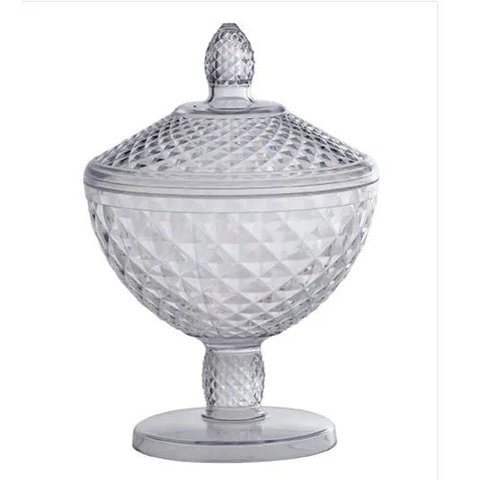 Bomboniere de Acrílico Transparente com Tampa 1,5l