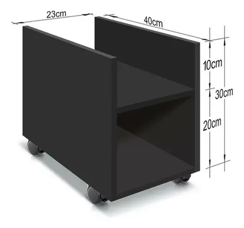 Suporte para Cpu e Nobreak Estabilizador Mdf com Rodízio - 3