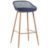 Banqueta Noma Alta com Estrutura em Aço:azul Marinho - 1