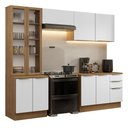 Ver imagem 3 de Armário de Cozinha Completa 270cm Rustic/branco Veludo Lux Madesa 04