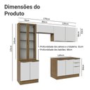 Ver imagem 4 de Armário de Cozinha Completa 270cm Rustic/branco Veludo Lux Madesa 04