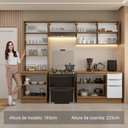 Ver imagem 6 de Armário de Cozinha Completa 270cm Rustic/branco Veludo Lux Madesa 04