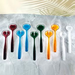 Talheres de Servir Salada em Bio Plástico Não Fóssil 28cm - Dolcevita - Amber - Guzzini - 2