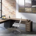 Ver imagem 4 de MESA P/ ESCRITÓRIO 4 GAVETAS PANDIN PE40 - WALNUT M1640PG04GPE40