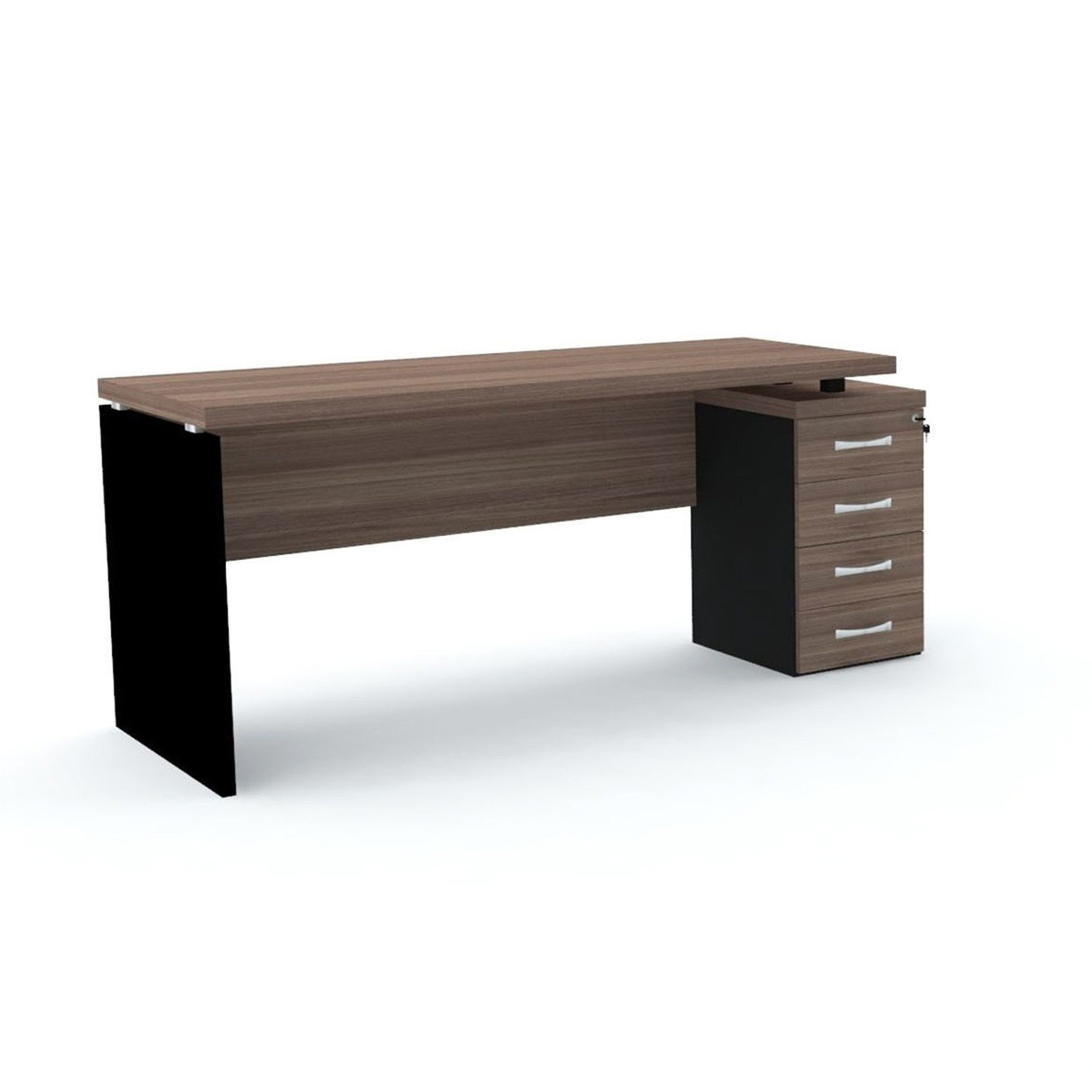 MESA P/ ESCRITÓRIO 4 GAVETAS PANDIN PE40 - WALNUT M1640PG04GPE40 - 1